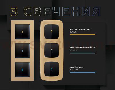 Лампа подсветки проходных выключателей 0.1W LED 3200K (мягкий теплый свет) QUANT G22Y Ambrella Volt