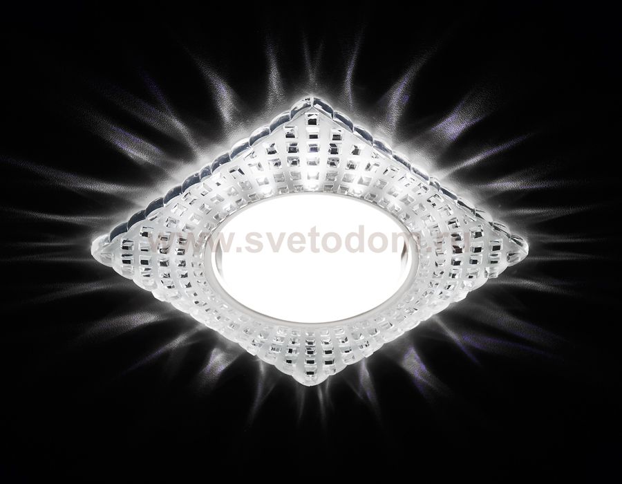 Светильник точечный Ambrella G231 CL/CH хром/прозрачный GX53+3W(LED WHITE) GX53 SPOT