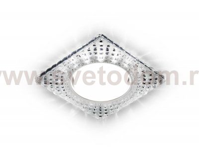 Светильник точечный Ambrella G231 CL/CH хром/прозрачный GX53+3W(LED WHITE) GX53 SPOT