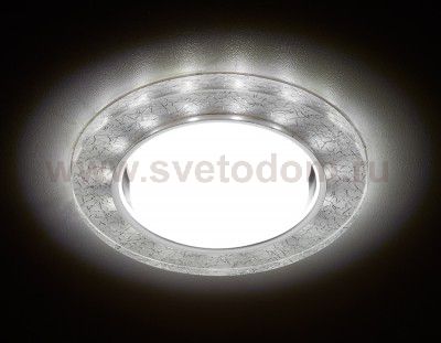 Светильник точечный Ambrella G248 W/CH белый/серебро GX53+3W(LED WHITE) GX53 SPOT
