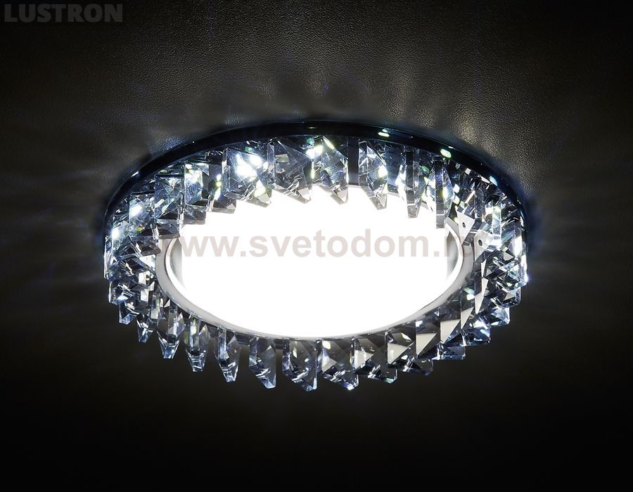 Светильник точечный Ambrella G255 BK хром/тонированный GX53+3W(LED WHITE) GX53 SPOT