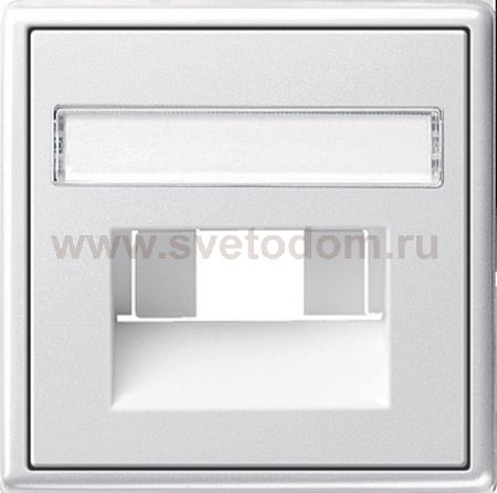 Gira S-55 Бел Накладка 50*50 мм для розеток UAE/IAE с полем для надписи (G28427)