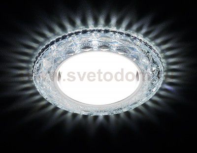 Светильник точечный Ambrella G288 CH хром/прозрачный GX53+3W(LED WHITE) GX53 SPOT