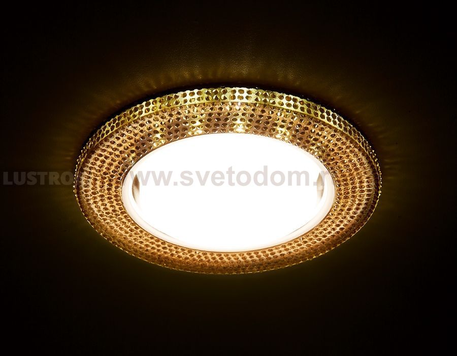 Светильник Ambrella G290 BK хром/агат GX53+3W(LED WHITE) 