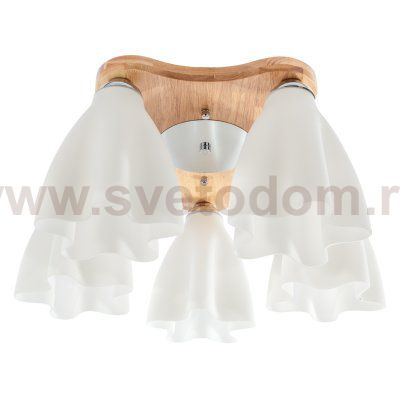 Люстра потолочная с деревом G31022/5WOOD WT Gerhort