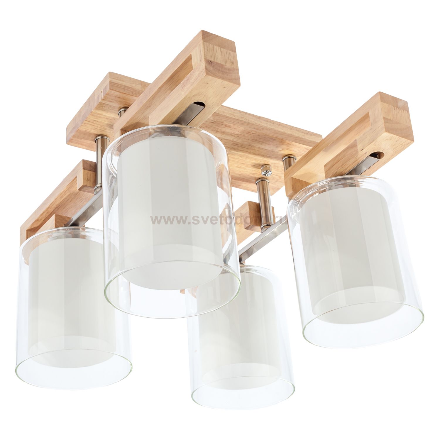 Потолочная люстра G31025/4WOOD WT+CL Gerhort