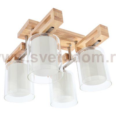 Потолочная люстра G31025/4WOOD WT+CL Gerhort