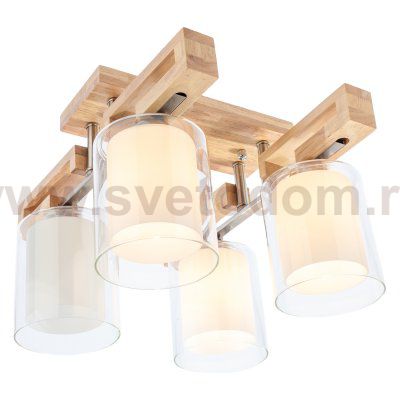 Потолочная люстра G31025/4WOOD WT+CL Gerhort