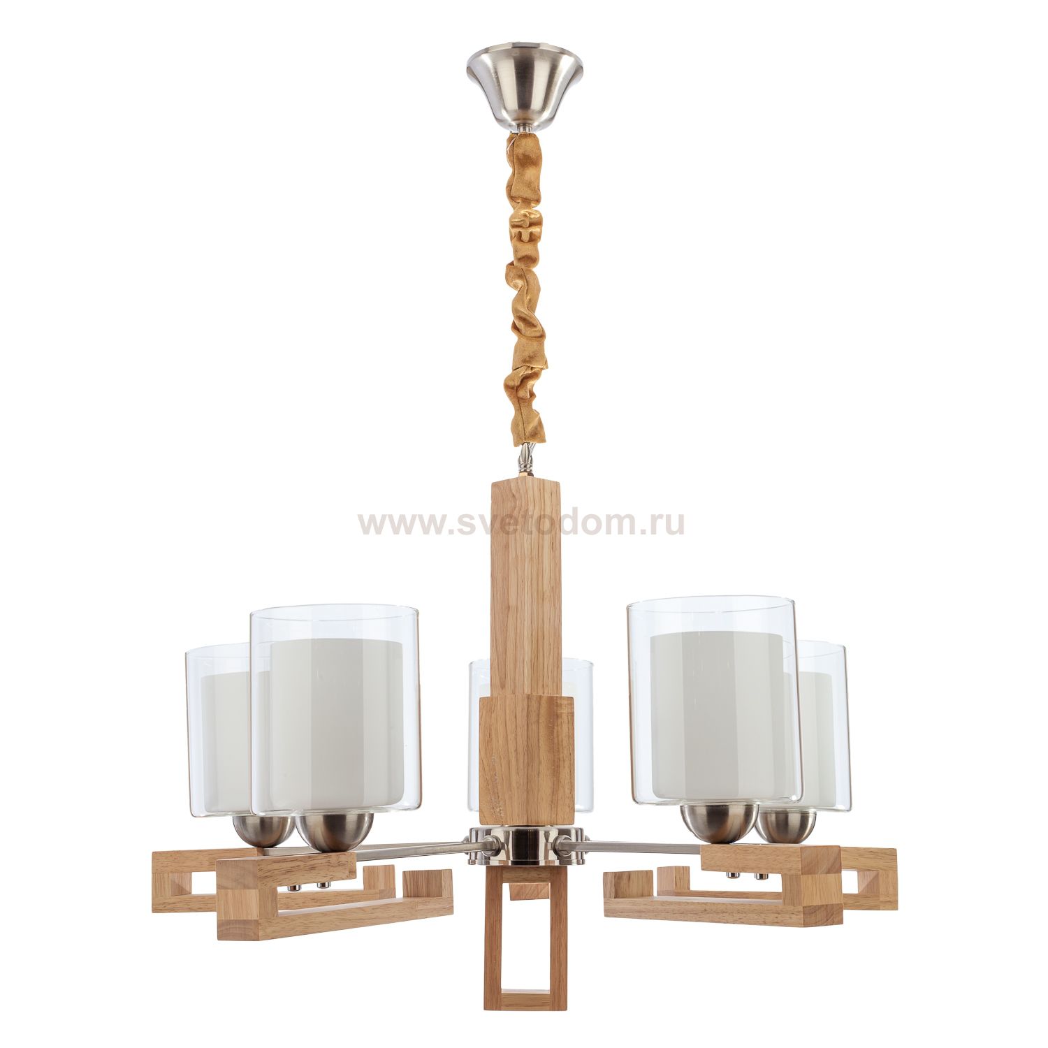 Подвесная люстра G31025/5WOOD WT+CL Gerhort