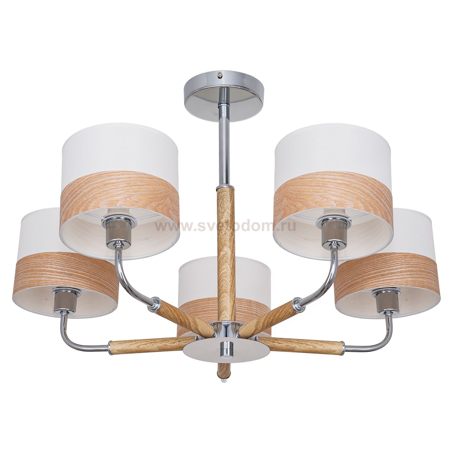 Потолочная люстра G31067/5CR WT+WOOD Gerhort