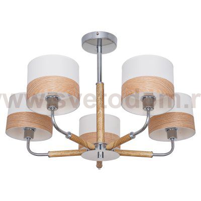 Потолочная люстра G31067/5CR WT+WOOD Gerhort