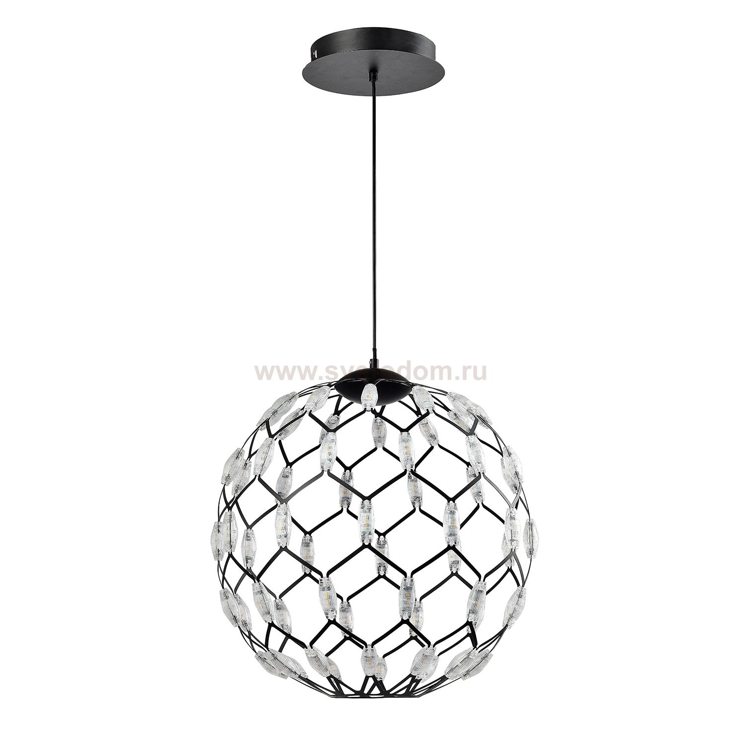 Подвесная светодиодная люстра G31077/500BK BK+WT Gerhort