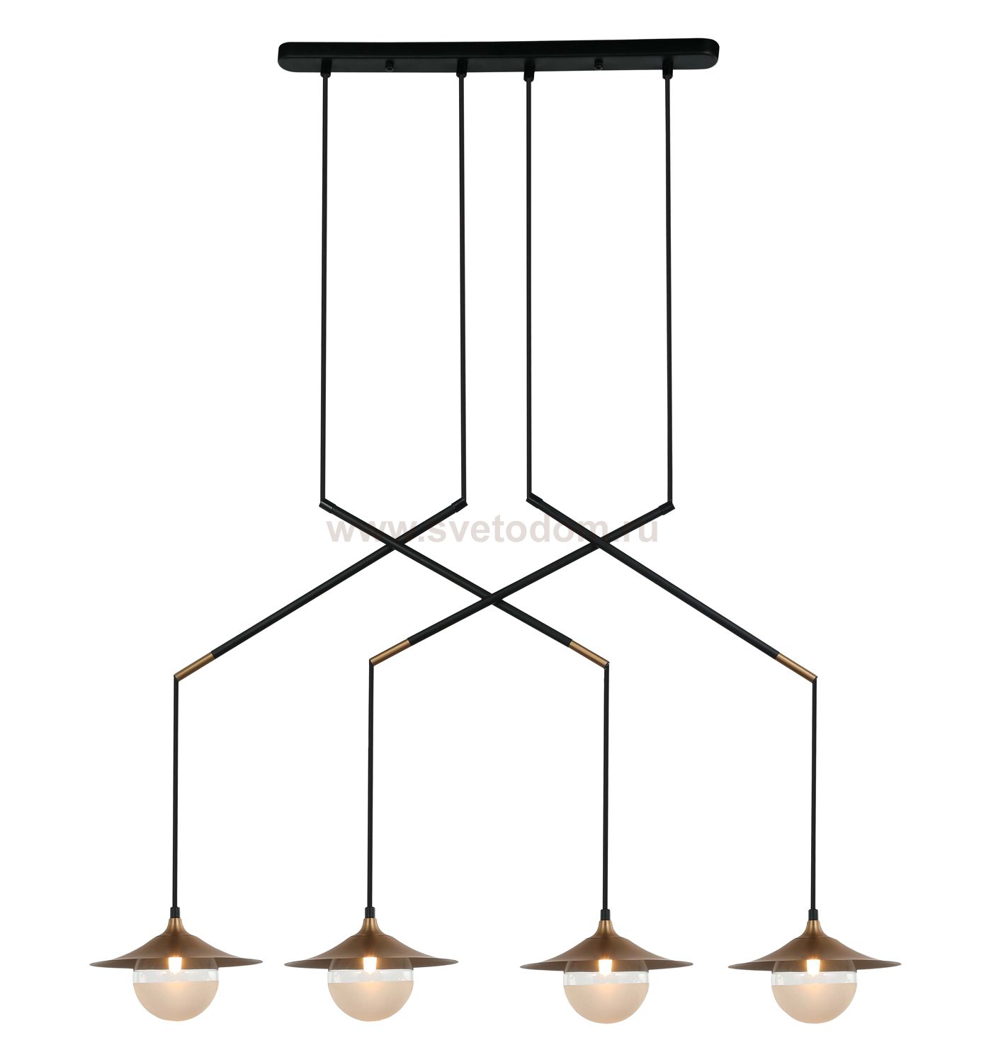 Подвесной светильник G31085/4P BK+BGD WT Gerhort