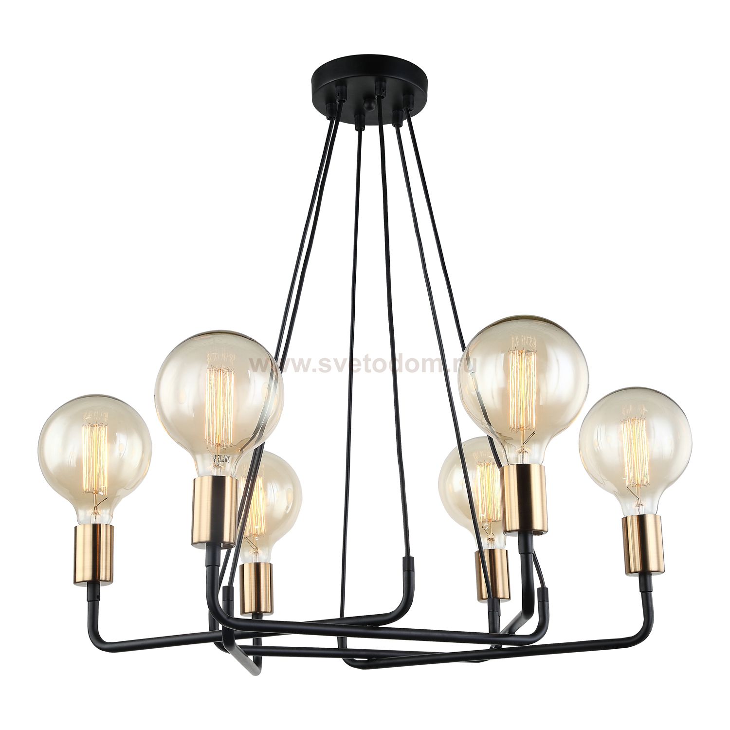 Подвесная люстра G31087/6BK+BRS Gerhort