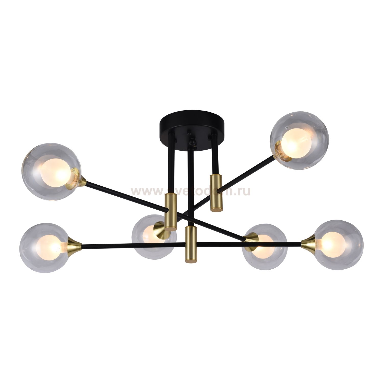 Люстра в стиле модерн G31119/6BK+GD CL+WT Gerhort