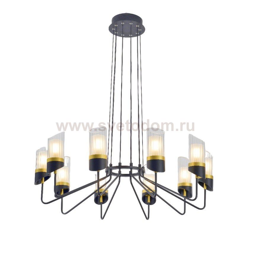 Потолочная люстра G31129/10BK+GD CL+WT Gerhort