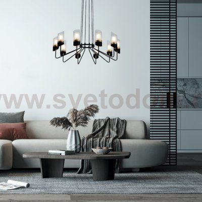 Потолочная люстра G31129/10BK+GD CL+WT Gerhort