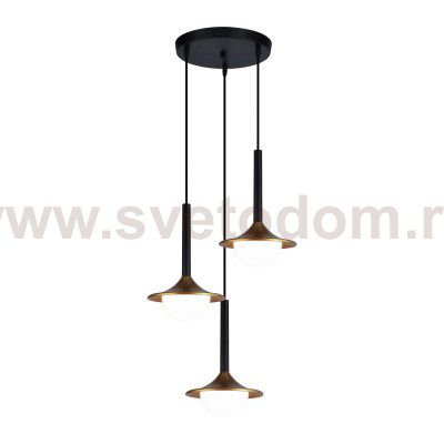 Подвесной светодиодный светильник G51210/3BK+GD WT Gerhort
