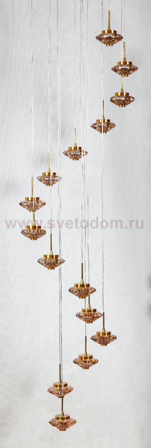 Подвесной светодиодный светильник G52144/15BRS TEA Gerhort