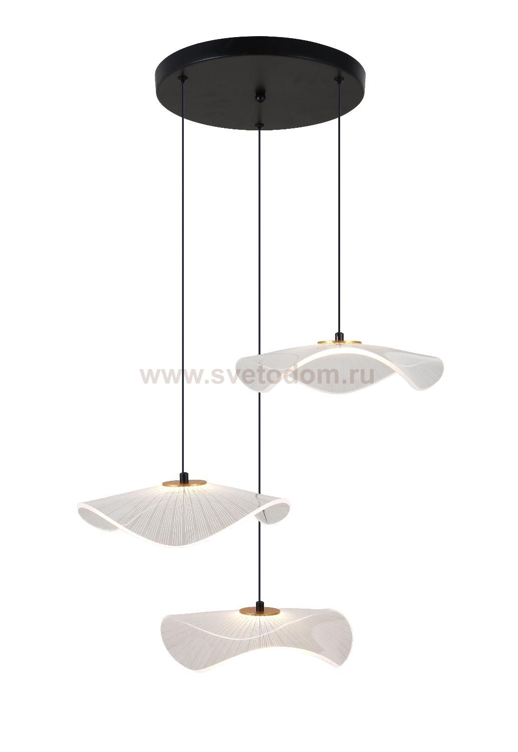 Подвесной светодиодный светильник G52152/3BK CL+GD Gerhort