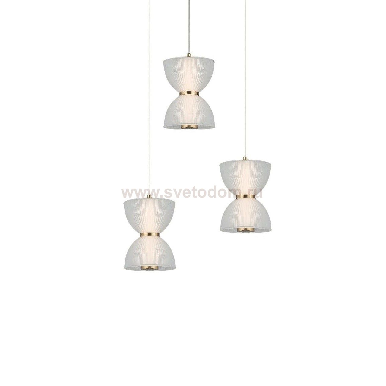 Подвесной светодиодный светильник G52156/3BK BRS+WT Gerhort