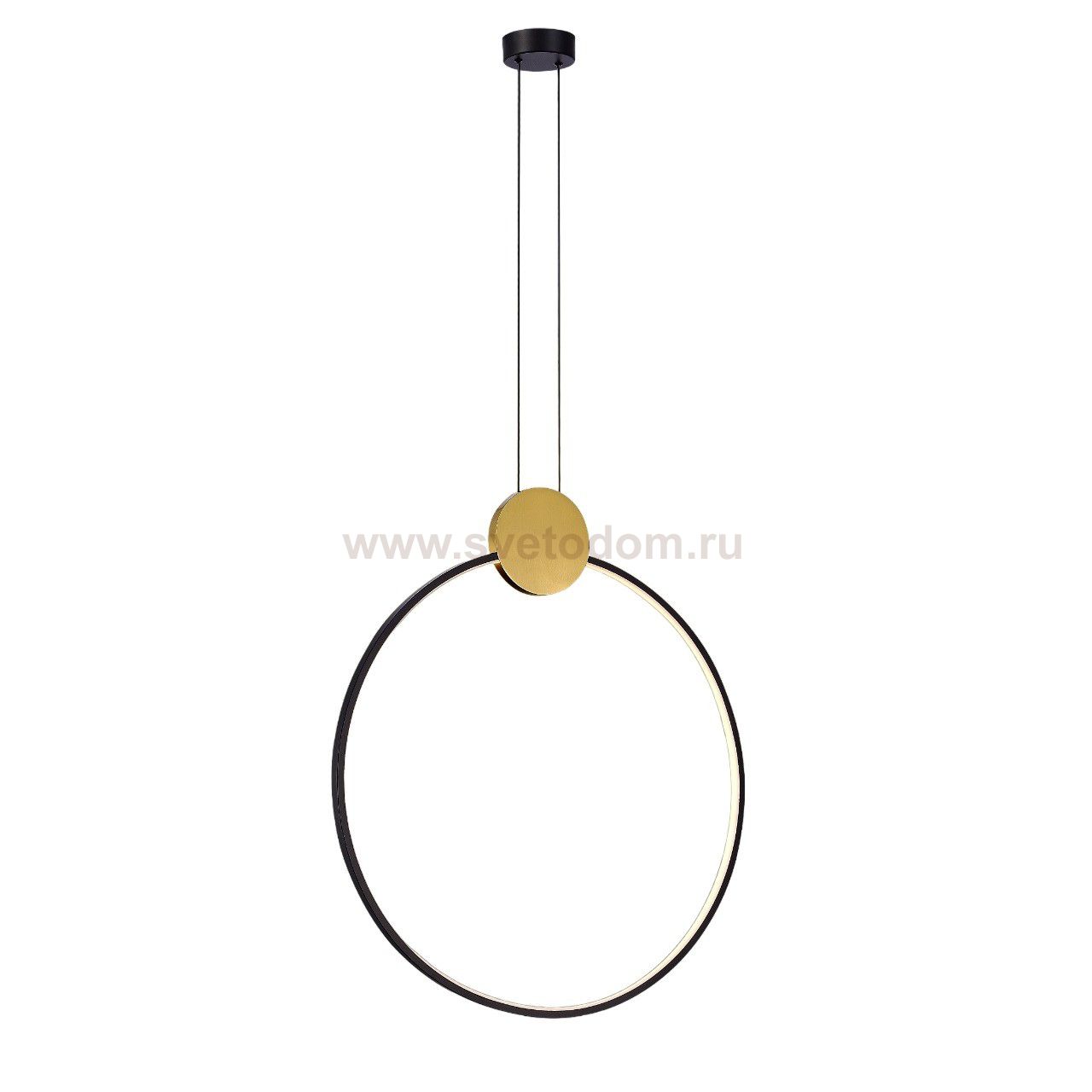 Подвесной светодиодный светильник G52162/1B BK BK+BRS Gerhort