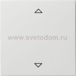 Gira S-55 Бел глянц Накладка нажимного электронного жалюзийного выключателя с ДУ (радио) (G54503)