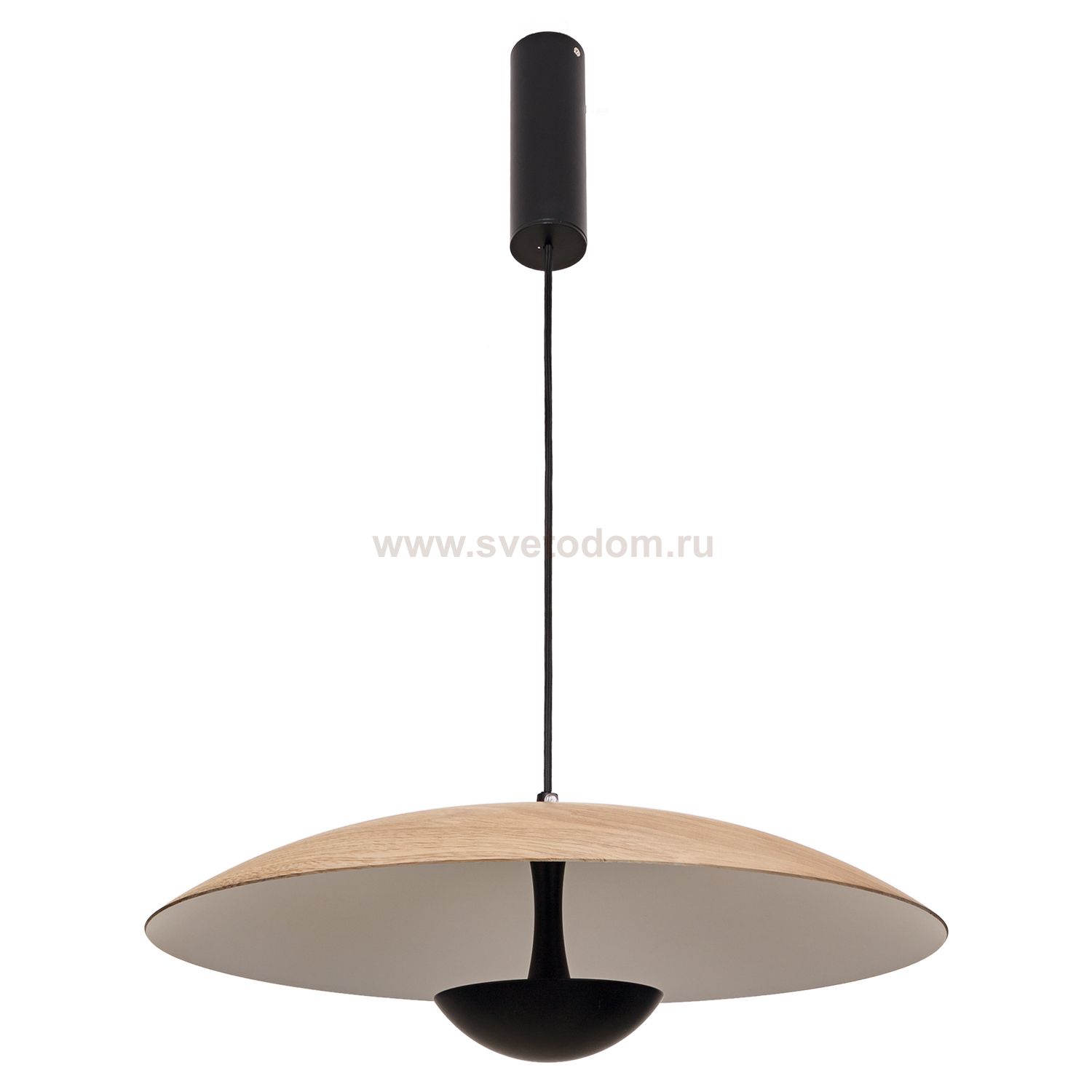 Подвесной светодиодный светильник G61165/1P BK+WOOD Gerhort