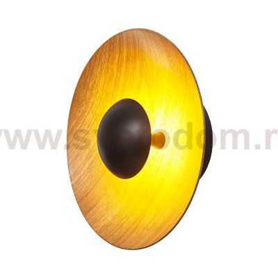 Настенный светодиодный светильник G61165/1w S BK+WOOD Gerhort