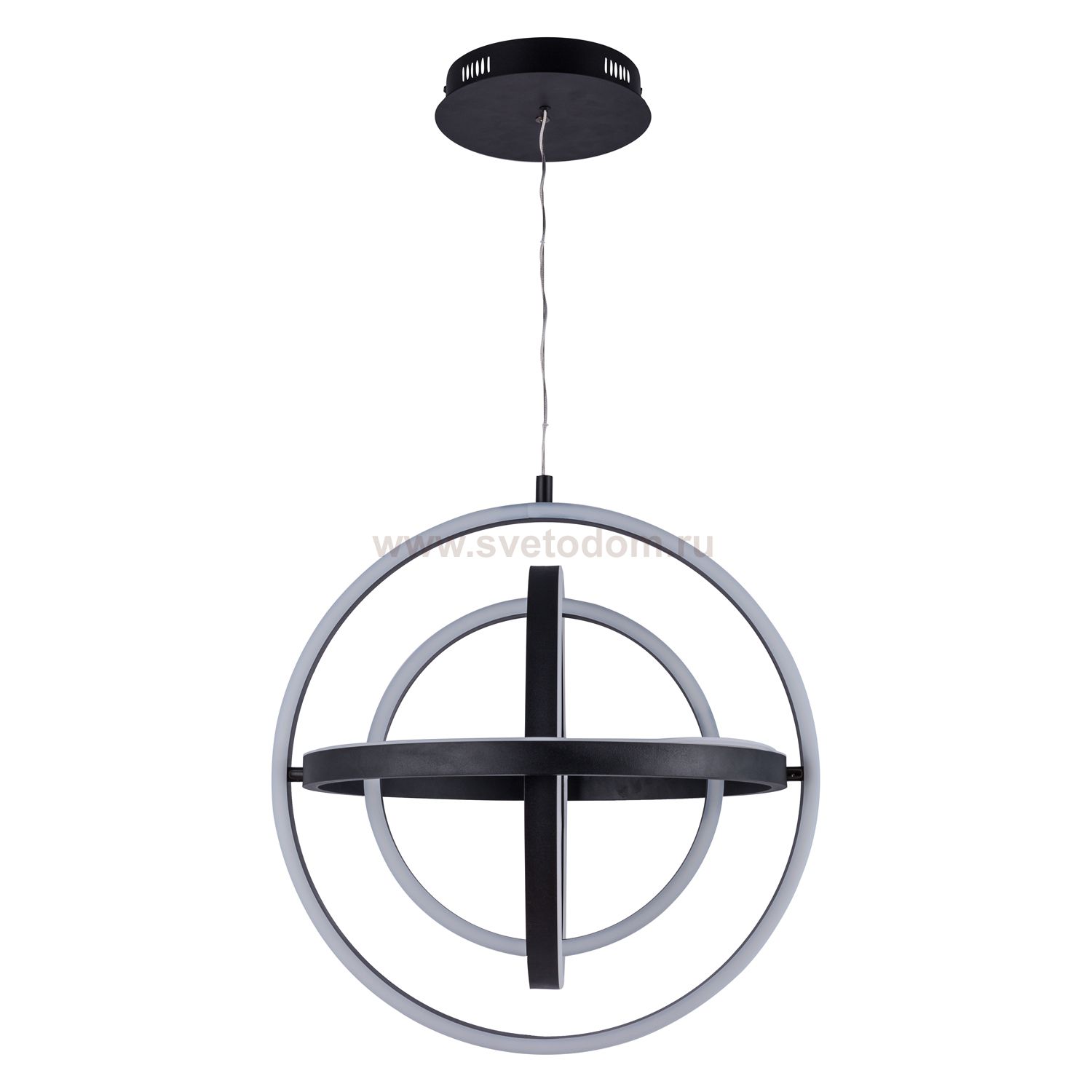 Подвесная светодиодная люстра G61243/4BK BK+WT Gerhort