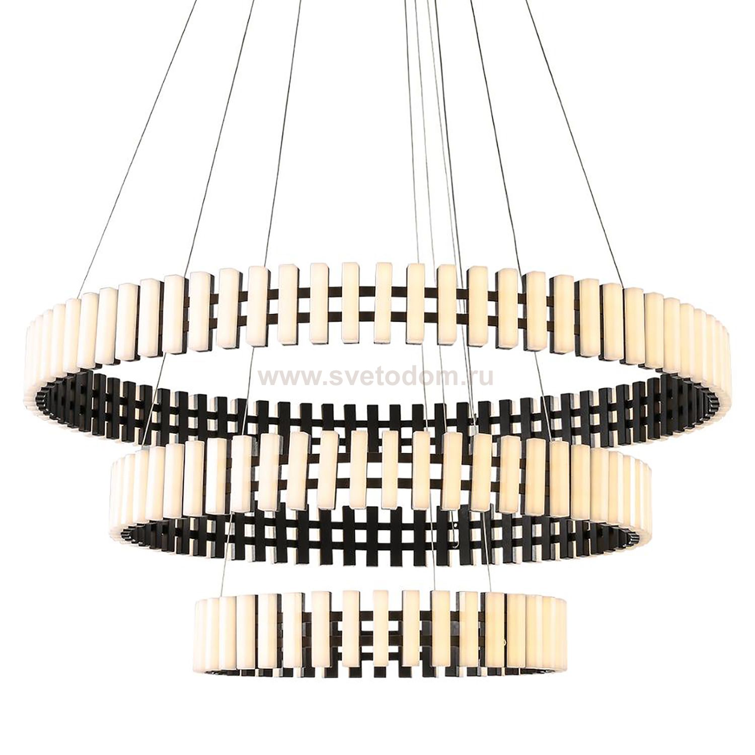 Подвесная светодиодная люстра G61348/126BK+WT Gerhort