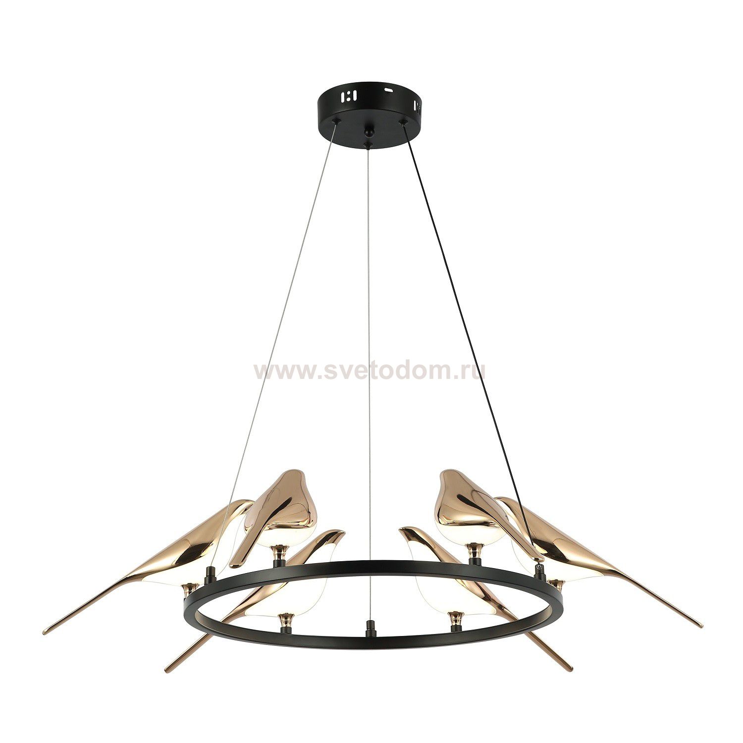 Светильник светодиодный G61391/6BK+GD WT Gerhort