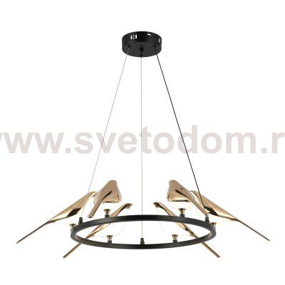 Светильник светодиодный G61391/6BK+GD WT Gerhort