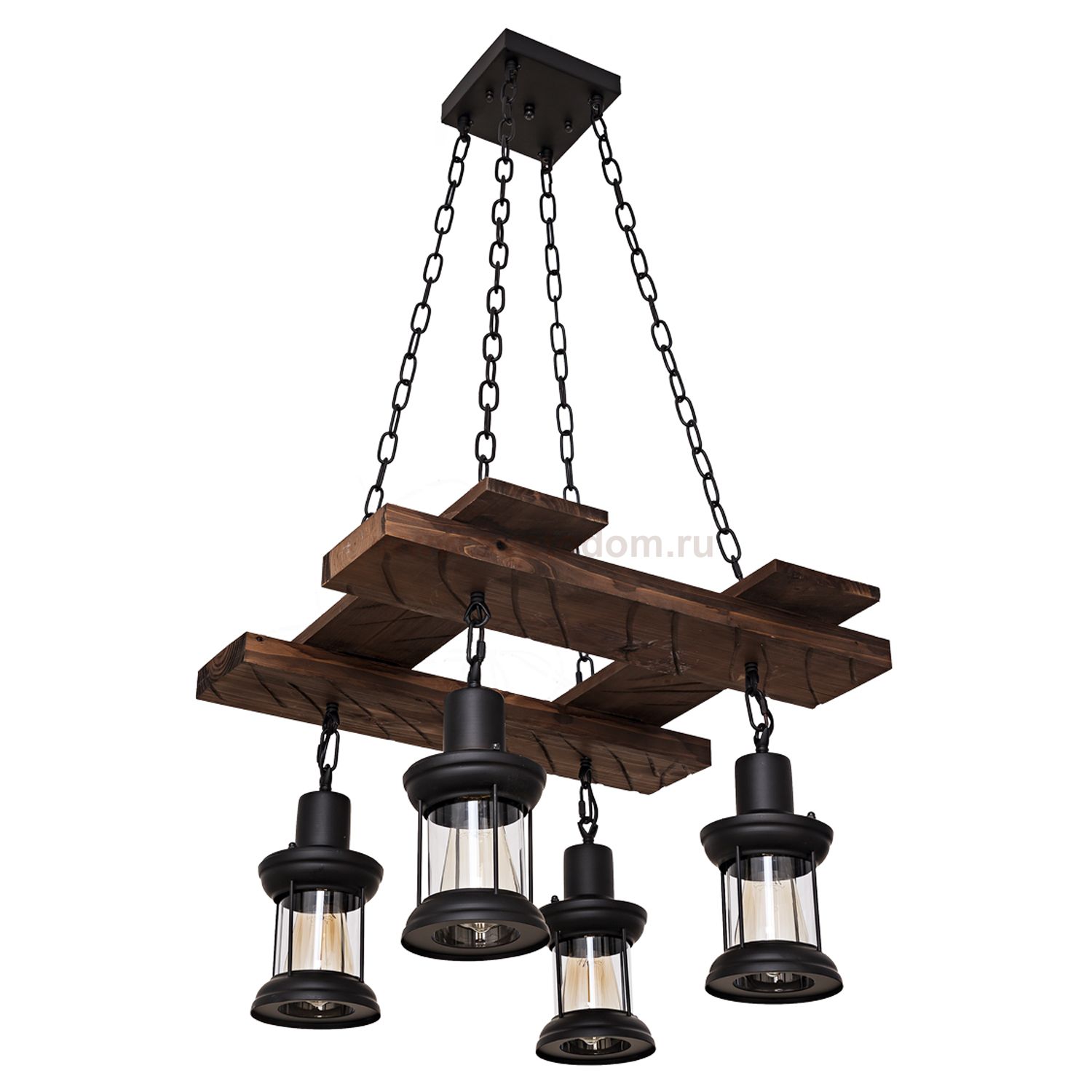 Подвесная люстра G71110/4BK+WD BK+CL Gerhort