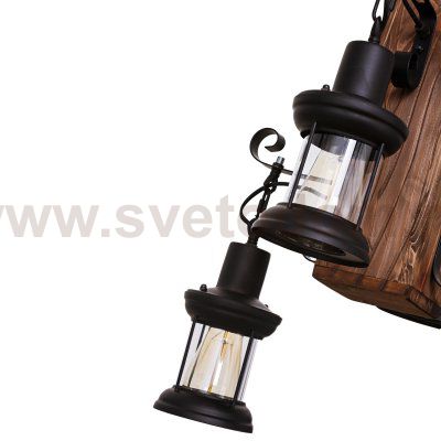 Подвесная люстра G71110/4H BK+WD BK+CL Gerhort