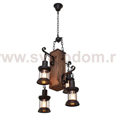 Подвесная люстра G71110/4H BK+WD BK+CL Gerhort