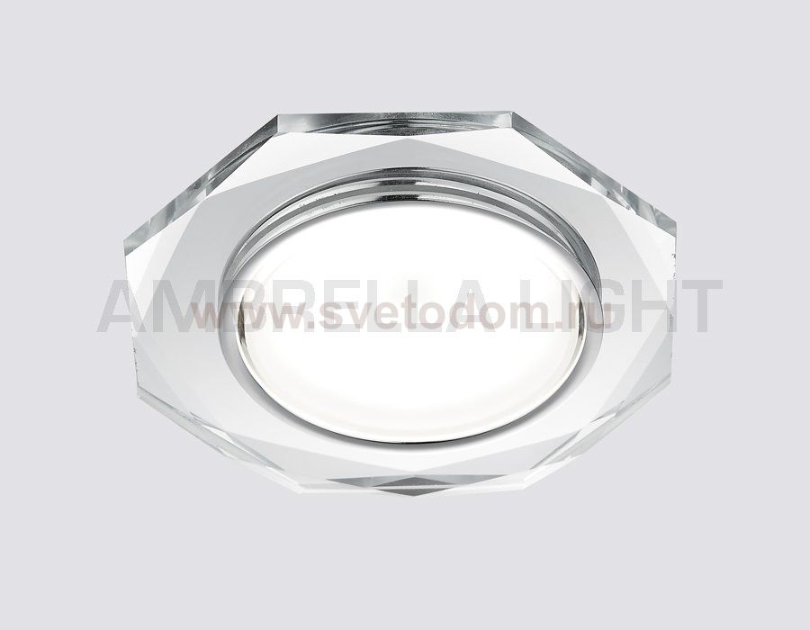 Светильник точечный Ambrella G8020 CH хром/прозрачный GX53 GX53 SPOT