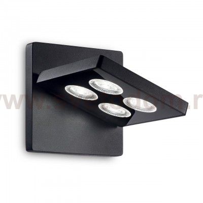 Светильник бра Ideal lux GARAGE AP4 SQUARE NERO (205878)