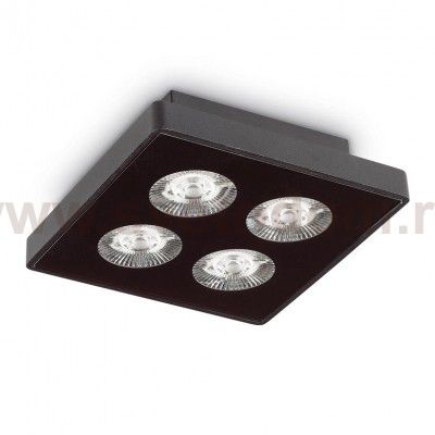 Потолочный светильник Ideal lux GARAGE PL4 SQUARE NERO (205793)