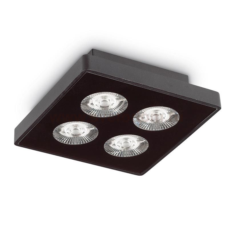 Потолочный светильник Ideal lux GARAGE PL4 SQUARE NERO (205793)