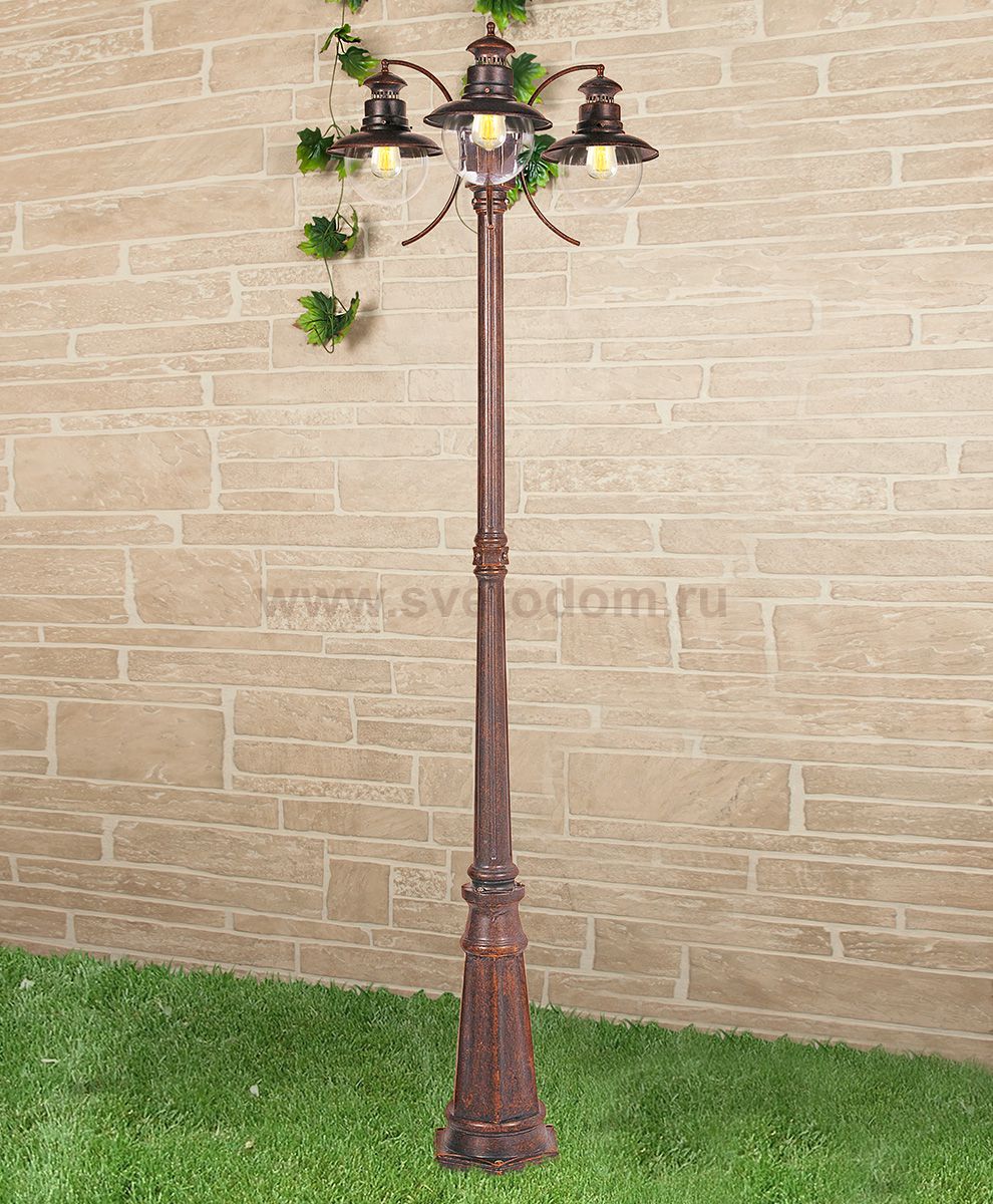 Светильник на столбе Elektrostandard Talli F/3 брауни (GL 3002F/3)