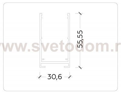 Шинопровод накладной Magnetic 220V IP20 2000*30.6*56 Ambrella GL1003 WH белый IP20 220V 2000*30.6*56