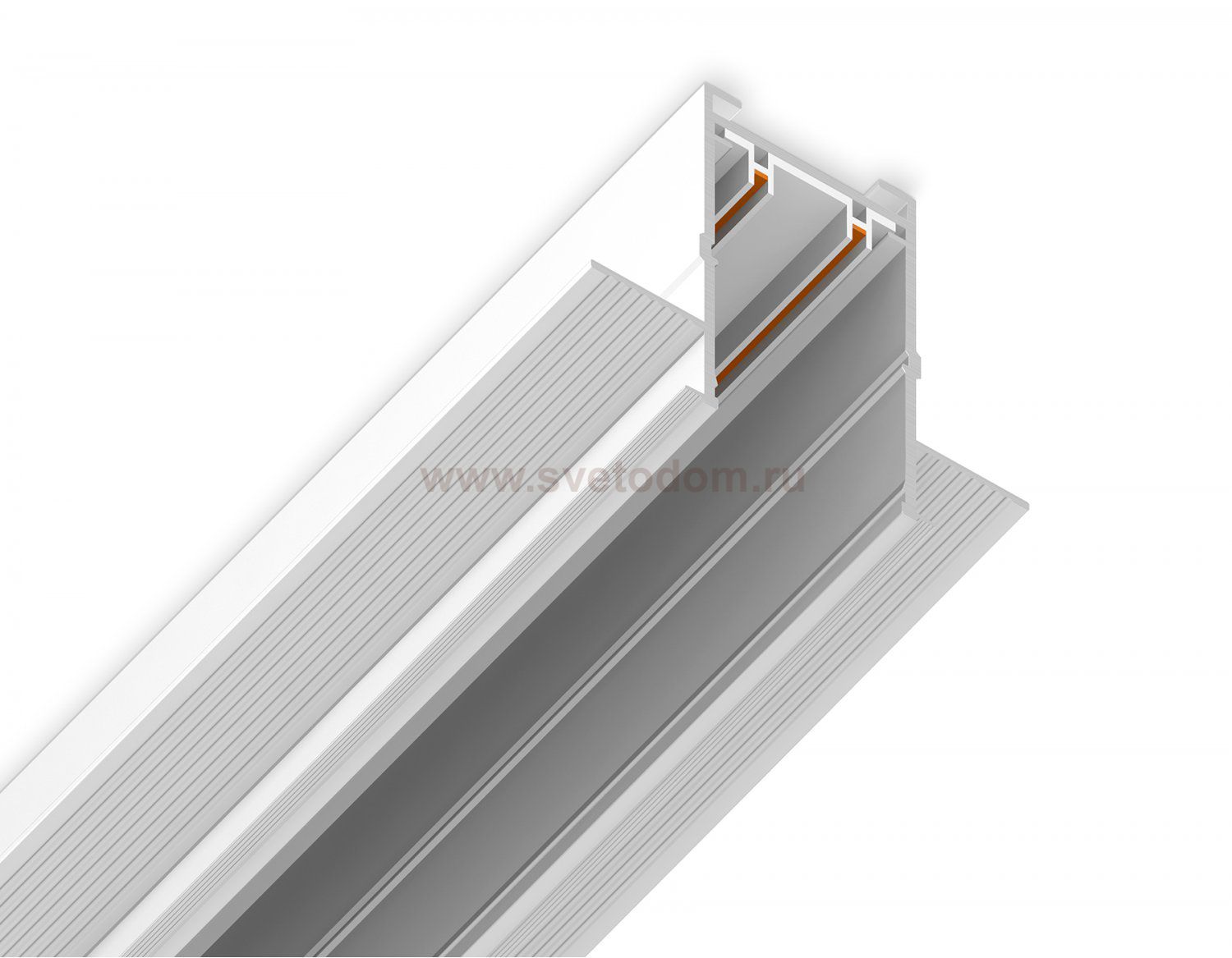 Шинопровод встраиваемый под ГКЛ 12,6мм Magnetic 220V IP20 2000*62.5*56 Ambrella GL1009 WH белый IP20 220V 2000*62.5*56