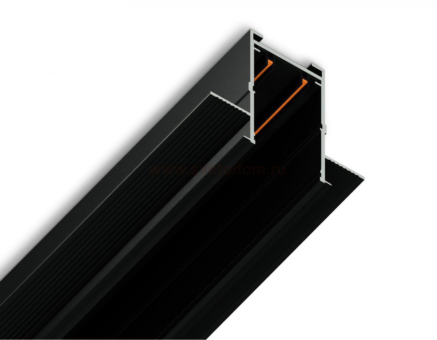 Шинопровод встраиваемый под ГКЛ 12,6мм Magnetic 220V IP20 2000*62.5*56 Ambrella GL1010 BK черный IP20 220V 2000*62.5*56