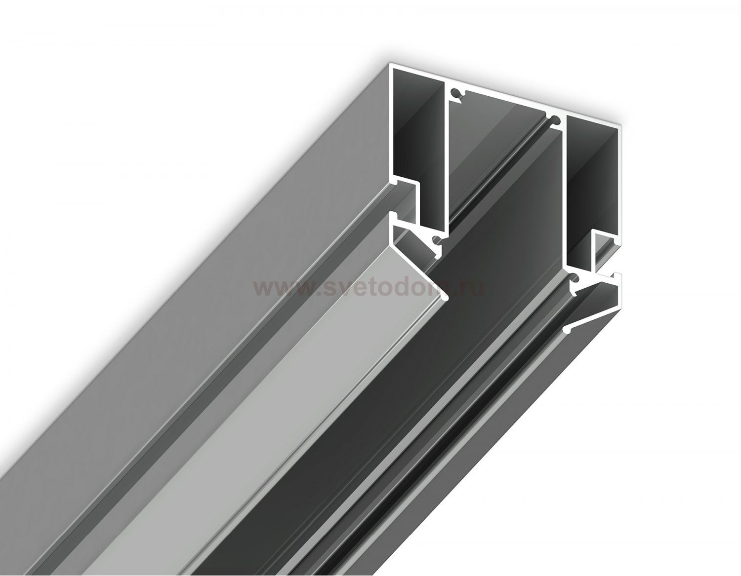 Корпус для накладного шинопровода в натяжной потолок Magnetic 220V 3000*61*61 Ambrella GL1014 AL алюминий корпус в натяжной потолок 3000*61*61