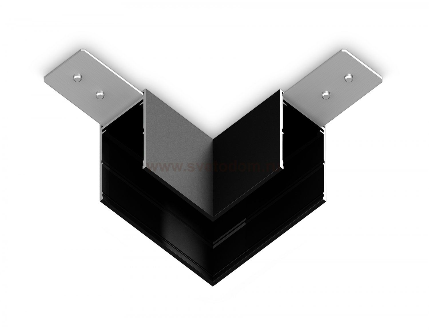 Коннектор угловой для накладного шинопровода Magnetic 220V Ambrella GL1032 BK черный коннектор угловой для накладного шинопровода Magnetic 220V 80*80*52