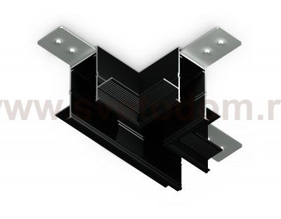 Коннектор T-образный для встраиваемого шинопровода Magnetic 220V Ambrella GL1042 BK черный коннектор T-образный для встраиваемого шинопровода Magnetic 220V 110*80*47