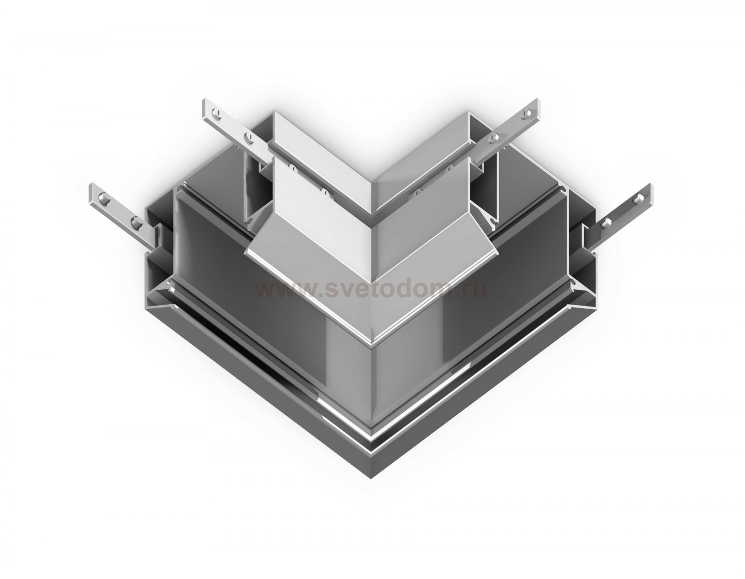 Коннектор угловой для корпуса в натяжной потолок Magnetic 220V Ambrella GL1043 BK черный коннектор угловой для корпуса в натяжной потолок Magnetic 220V 100*100*61