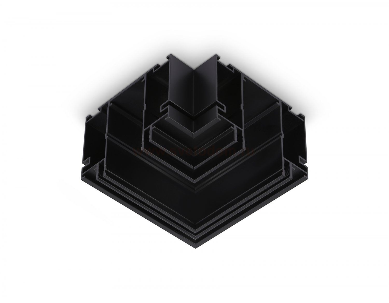 GL1046 BK черный коннектор угловой для шинопровода в натяжной потолок Magnetic 220V 100*100*51