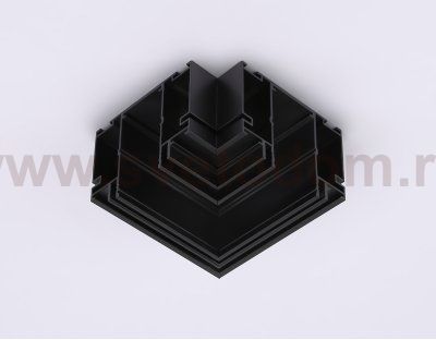 GL1046 BK черный коннектор угловой для шинопровода в натяжной потолок Magnetic 220V 100*100*51